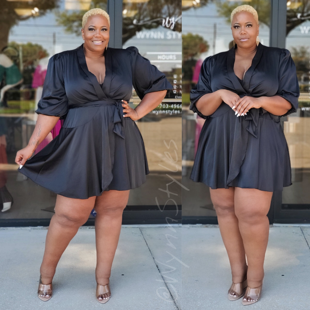 black dress curvy Curvy Side Ruched Off Shoulder Mini Dress -Black- FINAL SALE pinkskyboutique.com