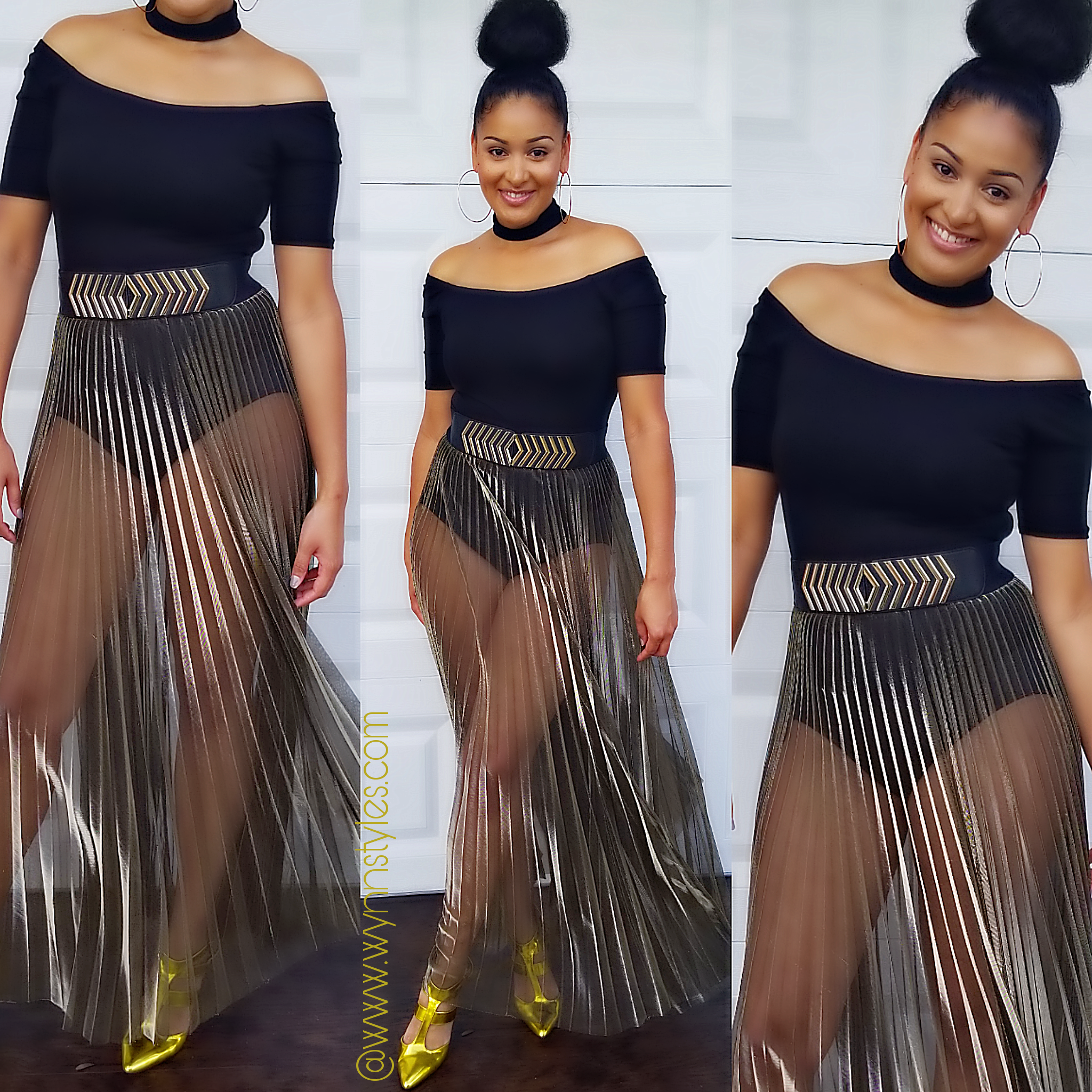 METALLIC SKIRT COVER UP